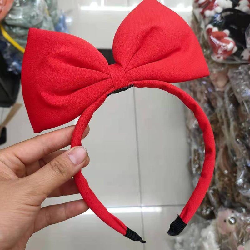 Băng đô nơ lớn màu đỏ kiểu Snow White mới nhất dành cho nữ