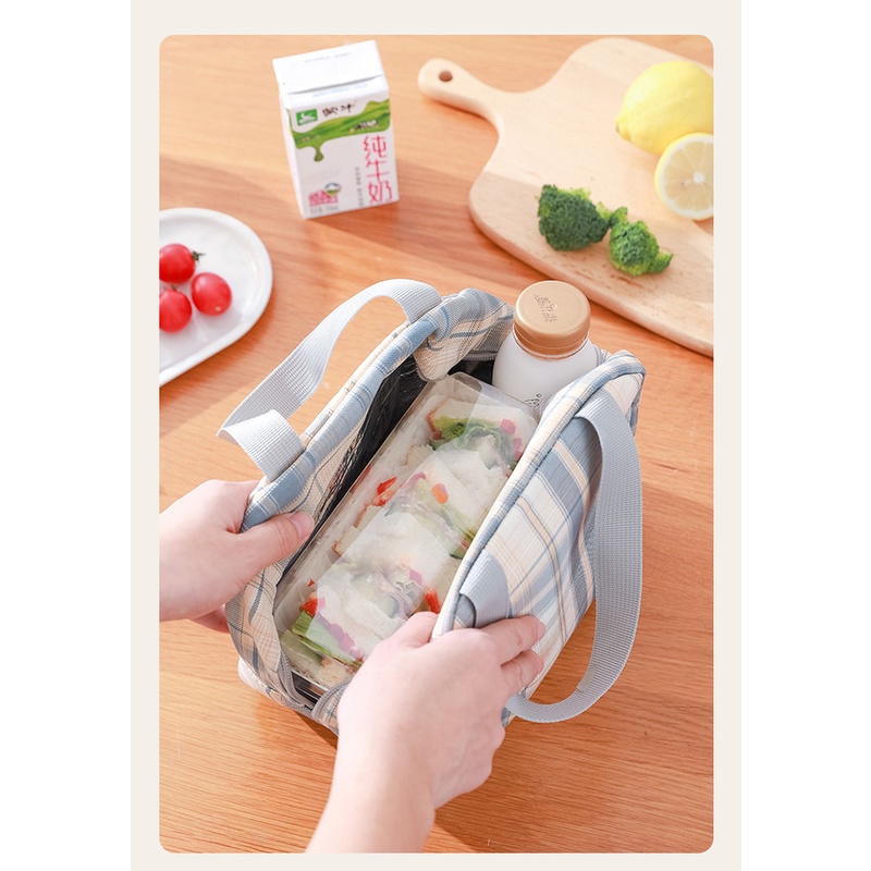 Túi Đựng Hộp Cơm Trưa Lót Giấy Nhôm Dày Giữ Nhiệt Tiện Lợi