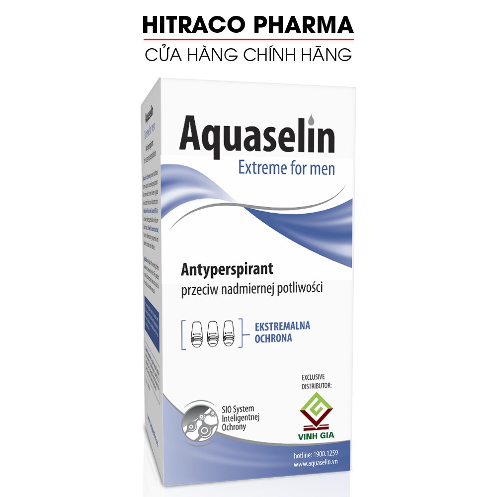 Aquaselin for men 50ml Lăn khử mùi không mùi cho nam - Dùng cho mọi loại da
