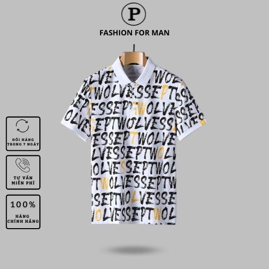 Áo polo nam P Man SEPTWOLVES co giãn, thoáng mát POLO_6102