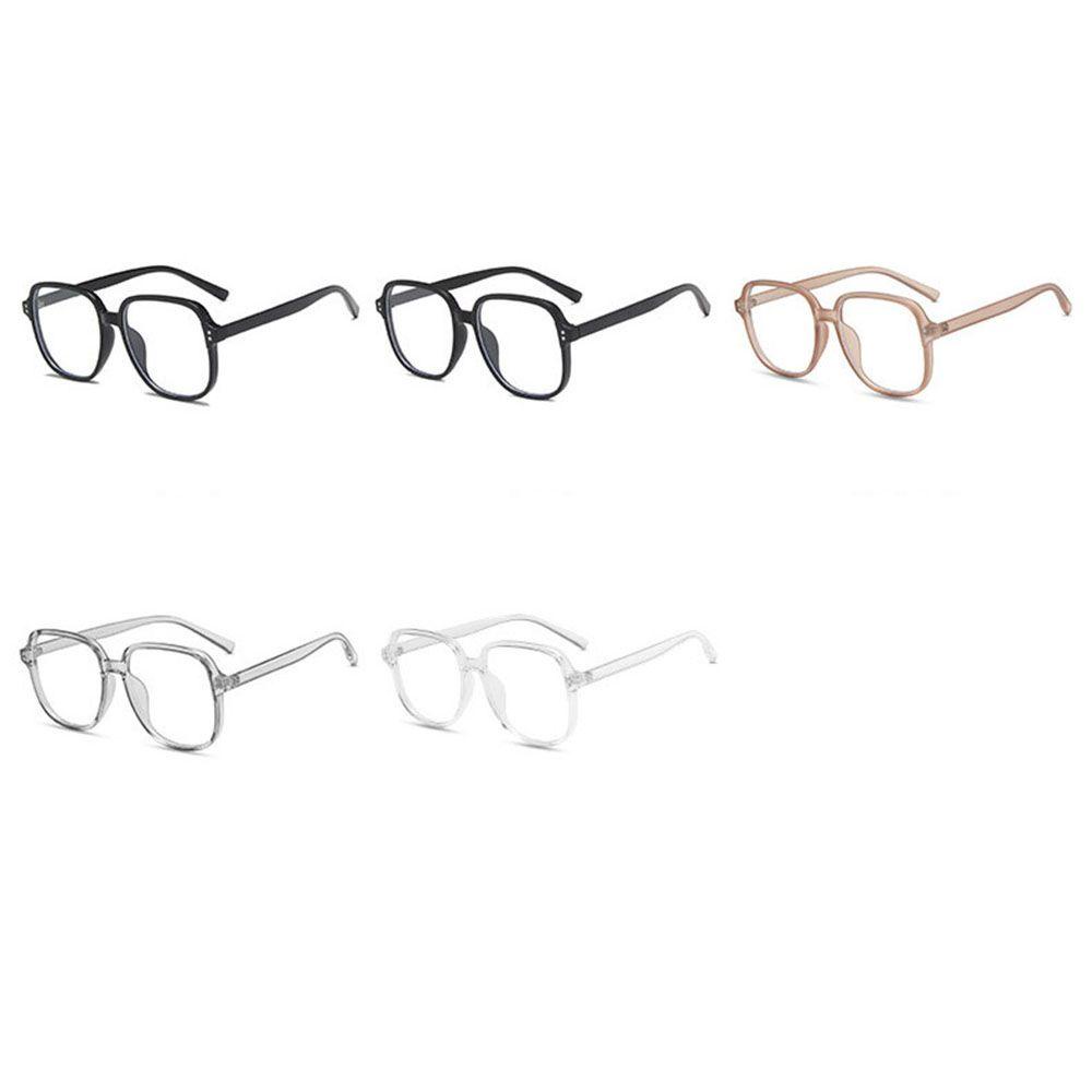 Mắt Kính Chống Ánh Sáng Xanh Tròng Trong Suốt Phong Cách Retro Dành Cho Nữ