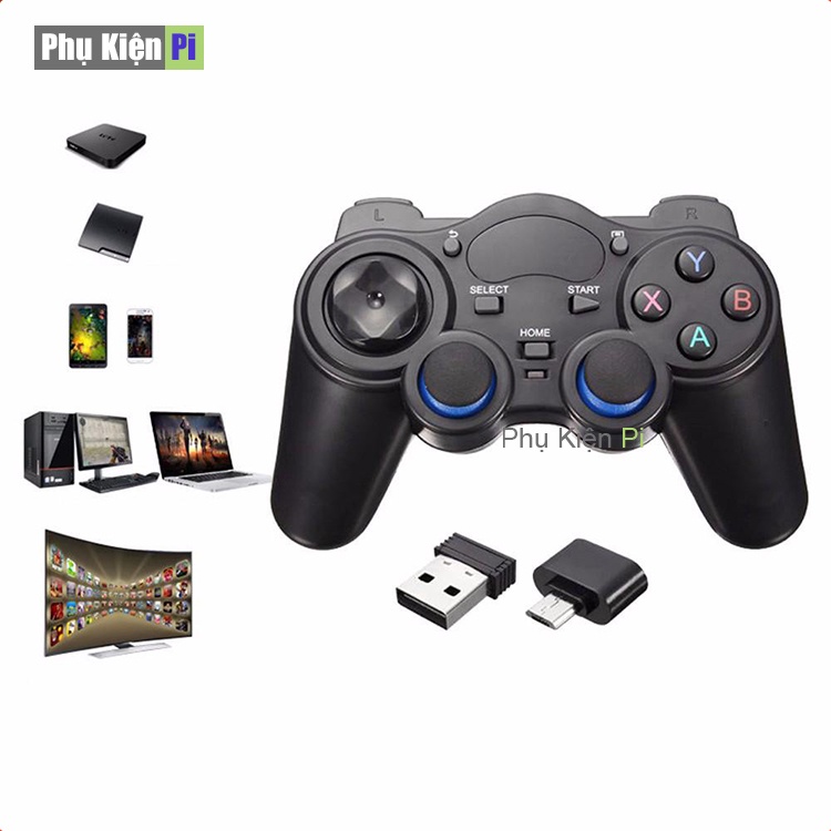 Tay cầm chơi game PC Lairpodtop Điện Thoại TV Android TV Box Tay cầm chơi game không dây USB Bluetooth 2.4G