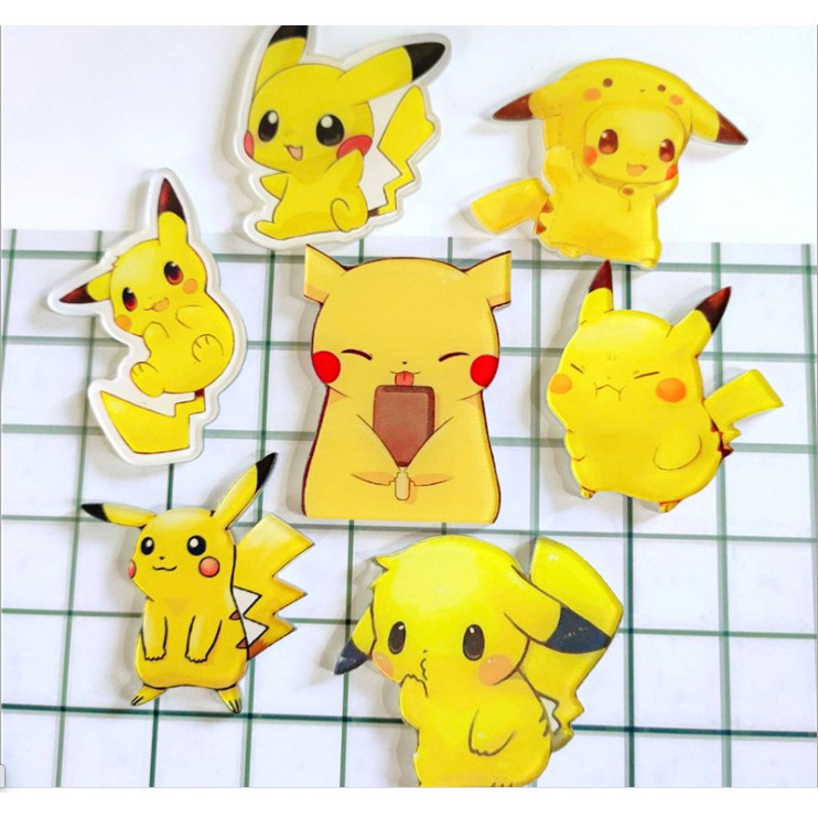 Pin stick Pi ka chu cài balo dễ thương