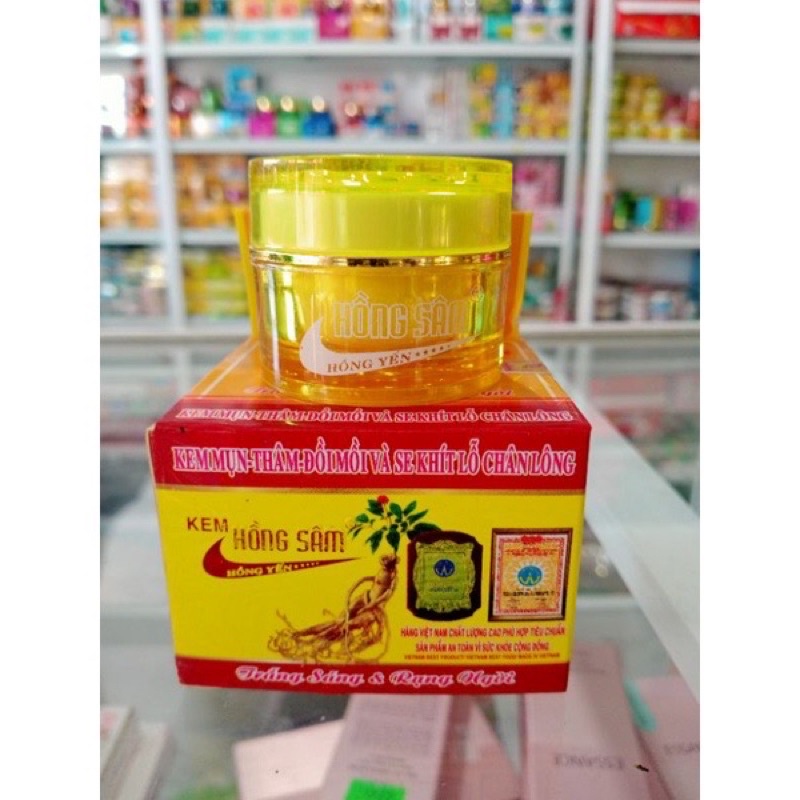 KEM HỒNG SÂM MỤN THÂM ĐỒI MỒI SE KHÍT LỖ CHÂN LÔNG 12G