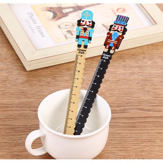 Thước kẻ gỗ hình chú lính 12cm