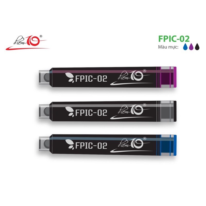 Hộp 10 ống mực Thiên Long FPIC-02