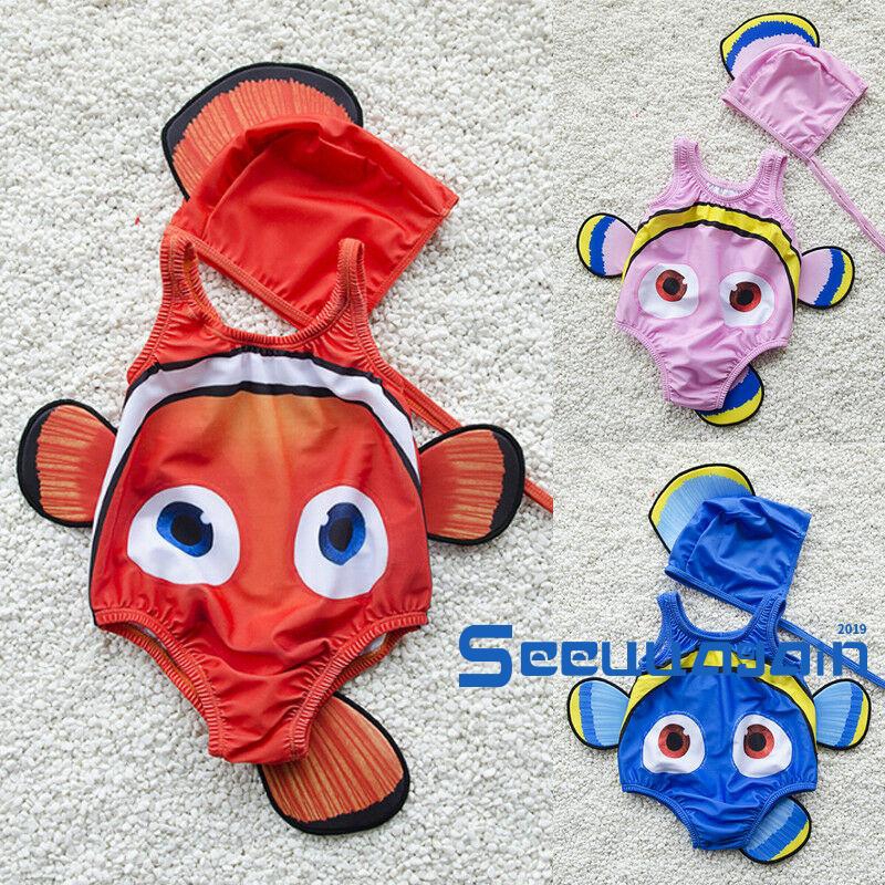 Bộ mũ + đồ bơi cho bé phong cách cá Nemo dễ thương