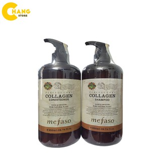 Bộ dầu gội dầu xả colagen mefaso dưỡng ẩm , phục hồi hư tổn giúp tóc chắc khỏe