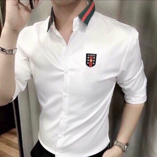 ÁO SƠ MI NAM TAY DÀI THÊU LOGO ( KÈM HÌNH THẬT ) CAO CẤP VNXK