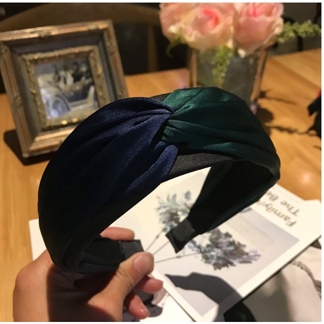 Bờm bản to siêu cao cấp phối 2 mầu vải lụa đẹp BN45 (Có lựa chọn mầu)