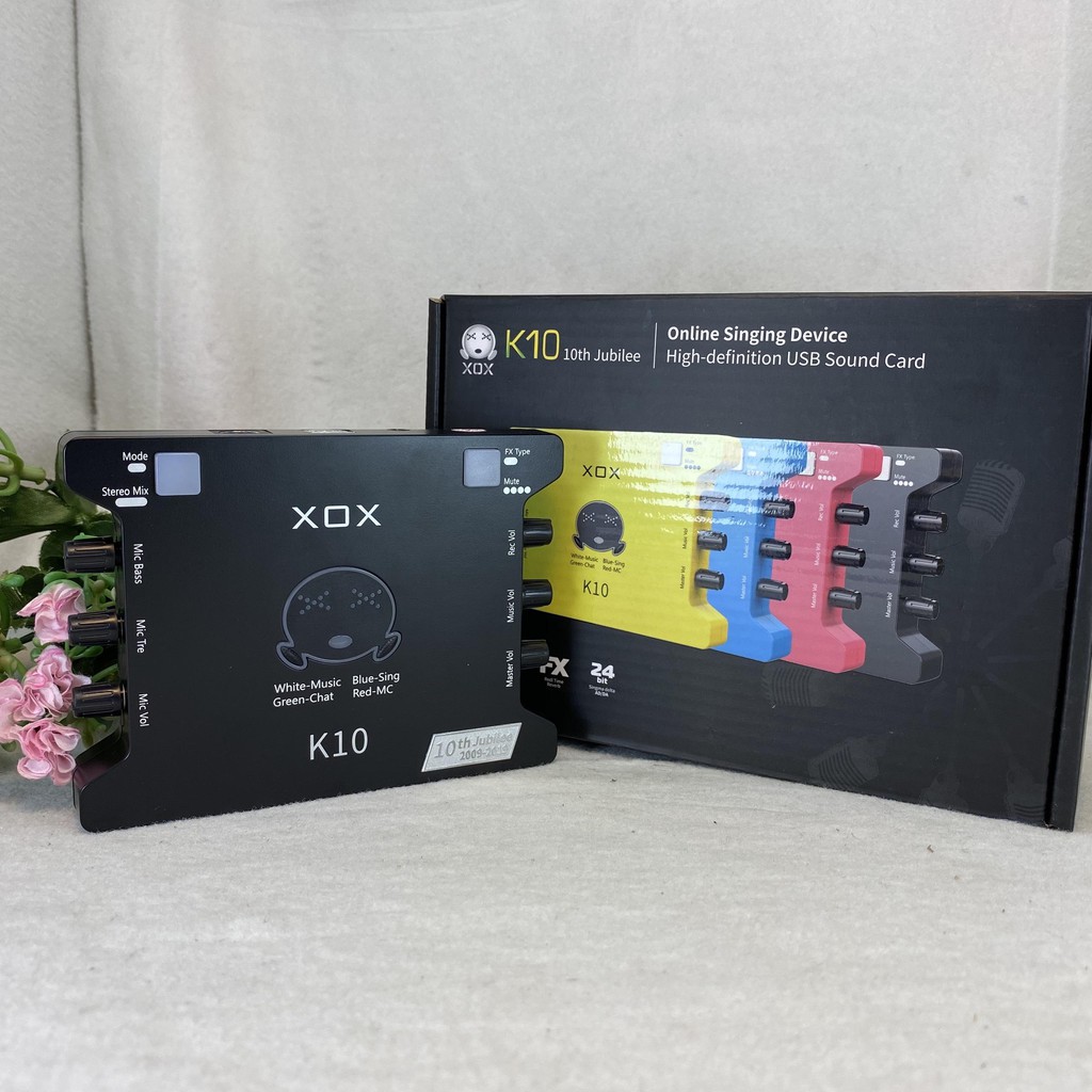 Sound card XOX K10 phiên bản đặc biệt tiếng anh 2020 ,hàng chuẩn Phuzinshop