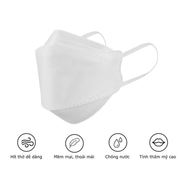 Set 10 chiếc Khẩu trang KF94 y tế 4D mask 4 lớp Chống Bụi mịn và Kháng khuẩn Cao Cấp Công nghệ Lọc Thế Hệ Mới - Hataji