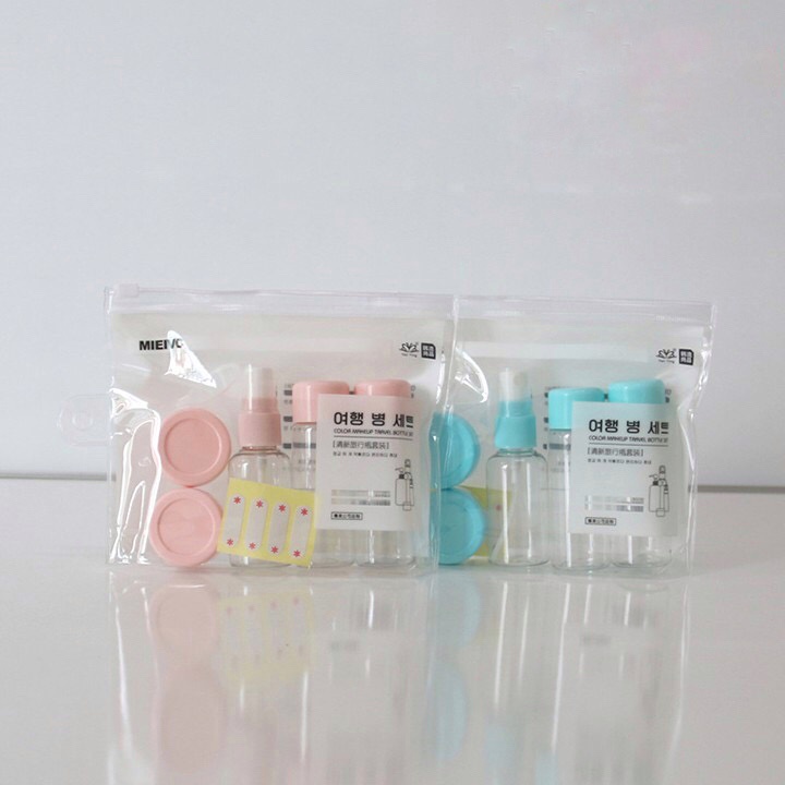 Set 5 món chiết mỹ phẩm tiện lợi, bộ chiết mỹ phẩm mini 5 món, combo 5 chai đựng mỹ phẩm dầu gội sữa tắm đi du lịch