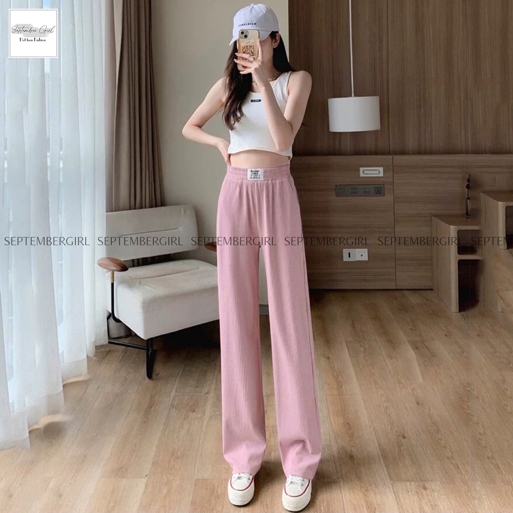 Quần Ống Suông Rộng Hách Dáng Quần Culottes Nữ Chất Len Tăm *FREESHIP* Thời Trang SEPTEMBERGIRL - QUAN NU 002V2