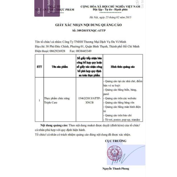 Triple Care Gold - Nuôi dưỡng, bảo vệ sụn khớp