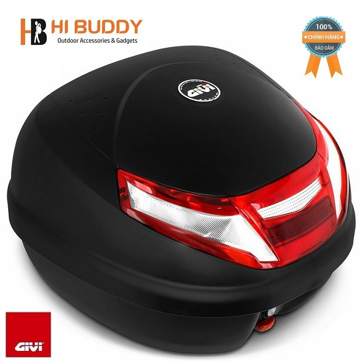 Thùng Đựng Đồ Xe Máy Givi E30RN 30 Lít Kèm Đế Lắp Thùng Và Tặng 1 Áo mưa Rando trong màu đa dụng