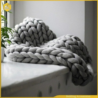 GIANT Chăn Đan Len Sợi To Dày Mềm Mại Thoải Mái