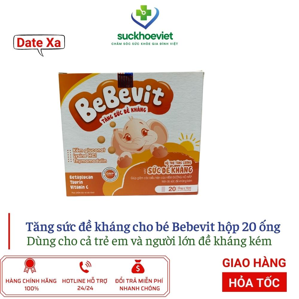 Tăng sức đề kháng cho bé BebeVit hộp 20 ống 10ml tăng cường hấp thu dưỡng chất