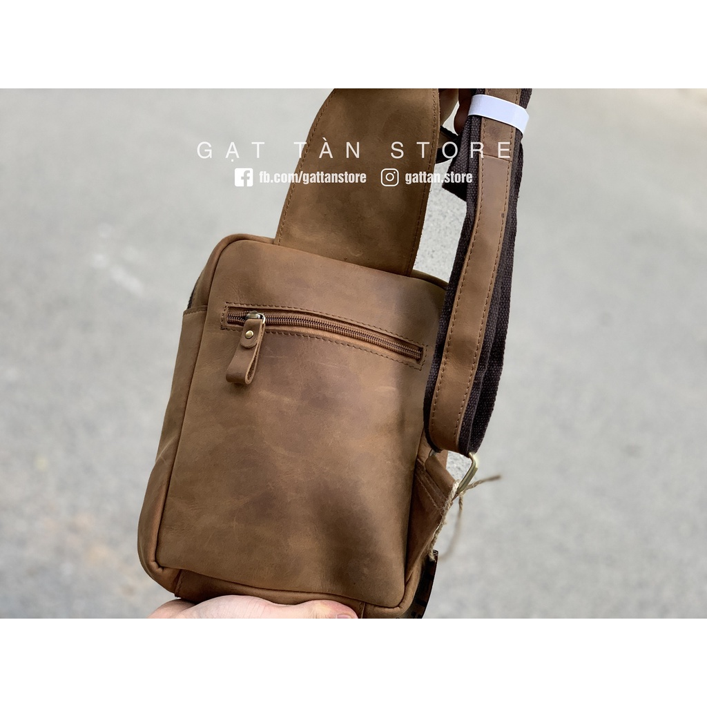 [BẢO HÀNH TRỌN ĐỜI] Túi đeo chéo mini / Hàng Đẹp Gạt Tàn Store / Cam Kết Da Bò Thật 100% - IPMN139