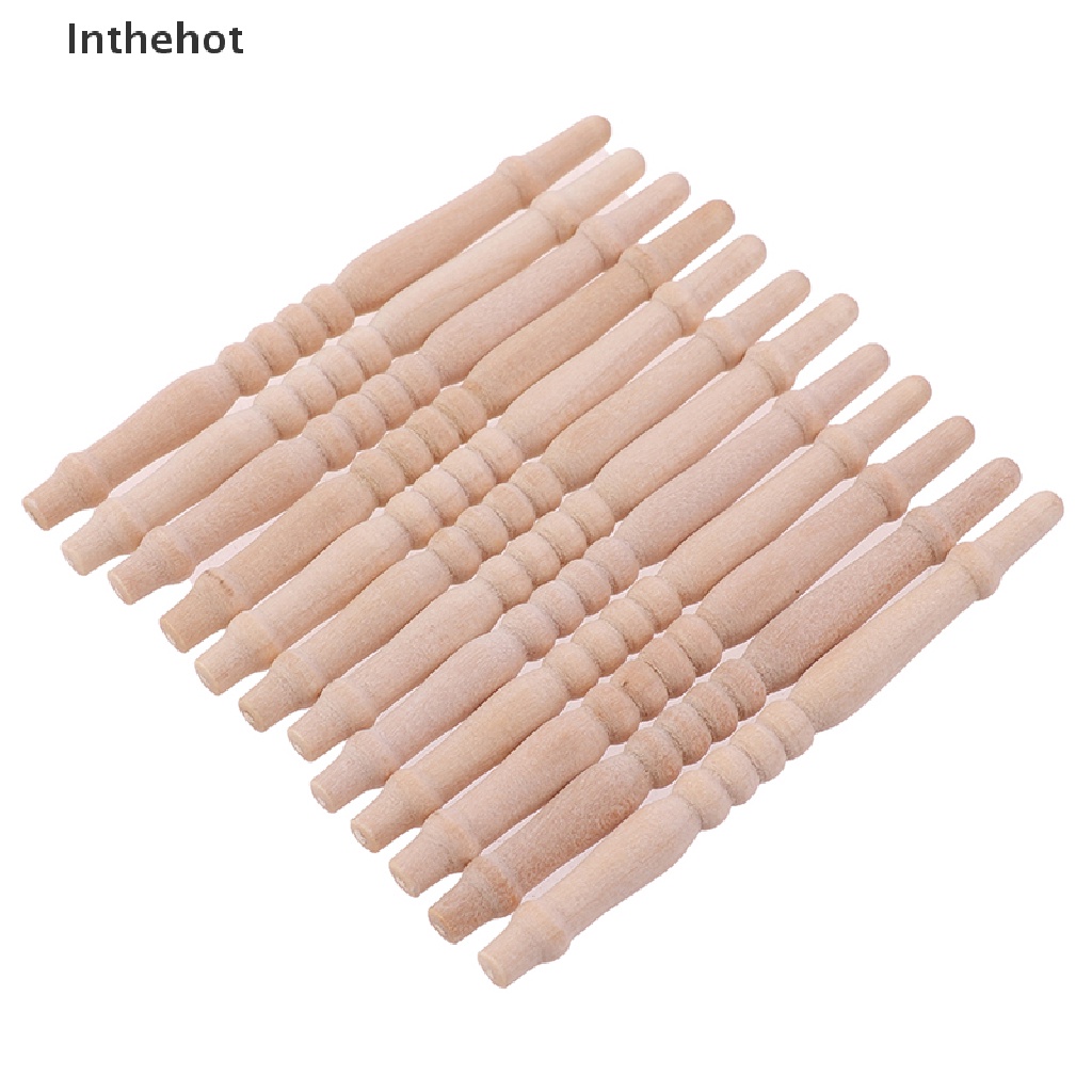 Set 12 mô hình cầu thang bằng gỗ mini tỉ lệ 1:12 trang trí nhà búp bê DIY