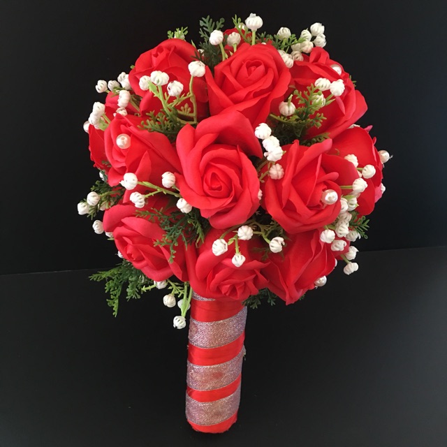 🌹HOA SÁP - HOA CẦM TAY CÔ DÂU MS03