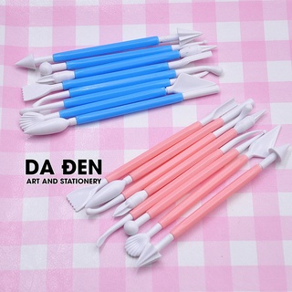 [DA ĐEN] Bộ Dụng Cụ Tạo Hình Đất Sét 8 Món