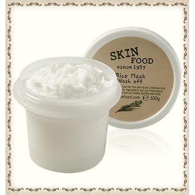 Mặt Nạ Cám Gạo Dưỡng Ẩm và Sáng Da SkinFood Rice Mask Wash Off 100g