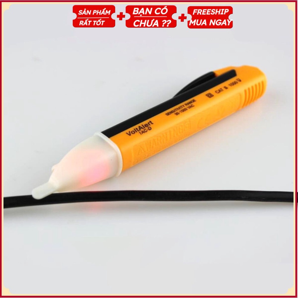 #Bút Thử Điện Âm Tường, DÒ ĐIỆN Đứt Ngầm Sau Tường Cảm Ứng, Phát Hiện Đường Dây Hở Điện - Tặng 2 Pin AAA