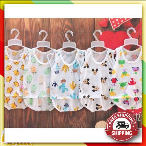 ⚜️𝐂𝐨𝐭𝐭𝐨𝐧 𝐋𝐨𝐚̣𝐢 𝟏⚜️ Sét 5 Bộ Chíp Cotton Hoa Quả Cho Bé Từ 5-15kg - Quần Áo Trẻ Em