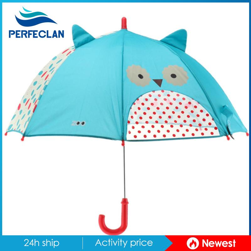 Dù Gấp Tự Động Chống Gió Hình Cú Hoạt Hình Dễ Thương Cho Trẻ Em