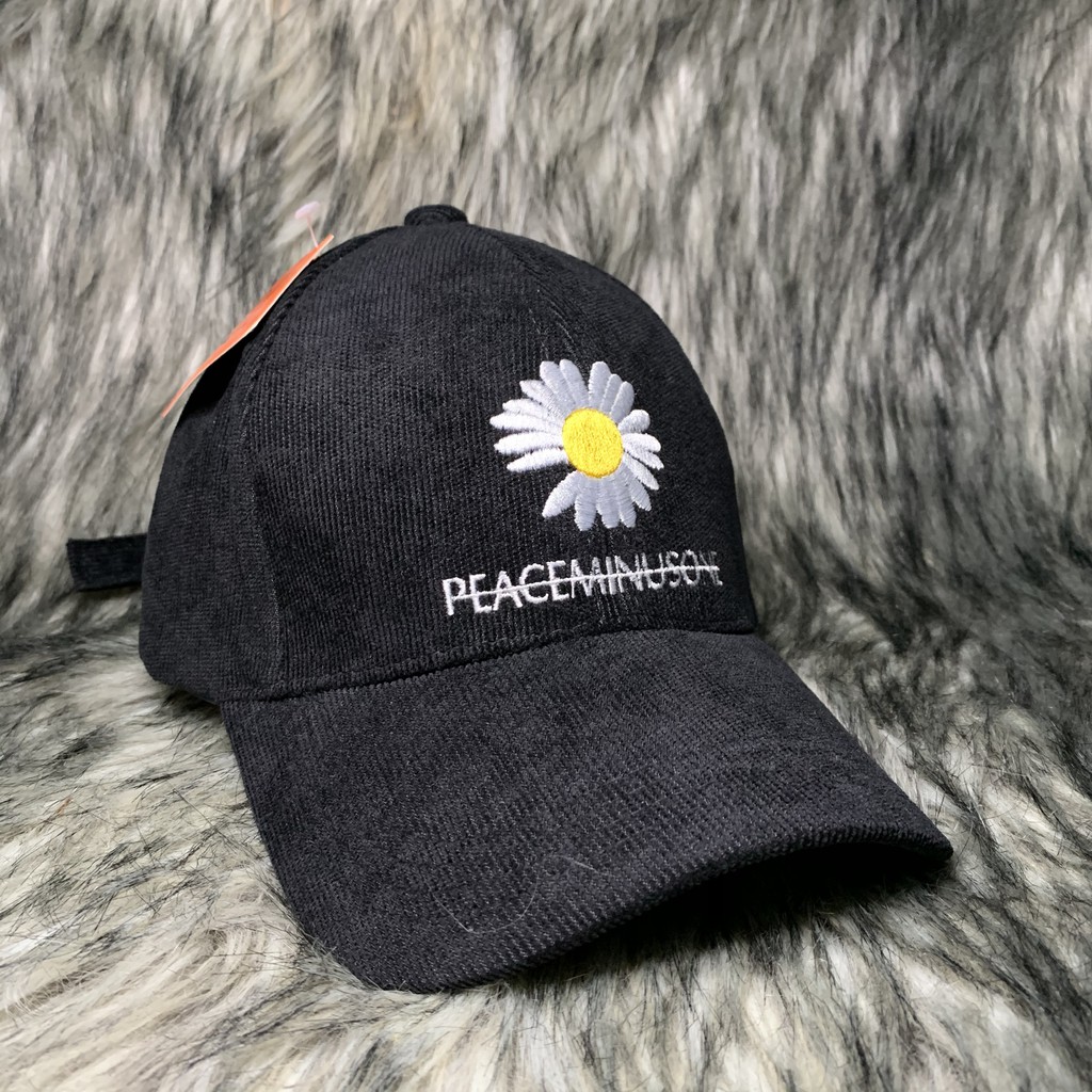 Nón Kết Ulzzang Vải Nhung Nỉ Thêu Bông Cúc Peaceminusone S024 [Ảnh Tự Chụp]