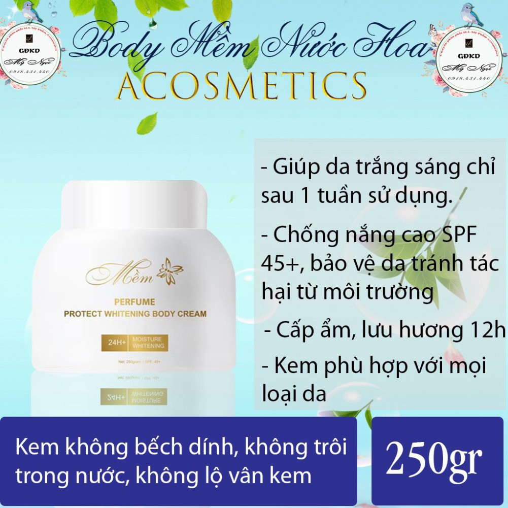 Kem Body Mềm ACOSMETICS 💕Sale hủy diệt💕 kem dưỡng trắng da toàn thân, giúp da trắng sáng, mềm mịn chỉ sau 7 ngày