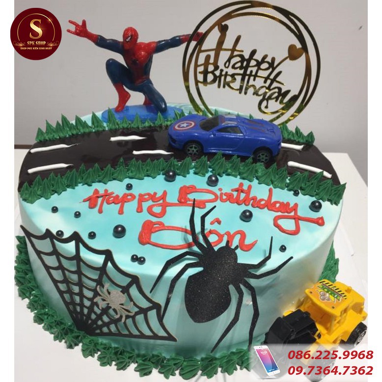 [FREESHIP❤️] Bộ người nhện 7 món , bộ 7 Người Nhện,trang trí bánh sinh nhật, trang trí bánh kem, đồ chơi