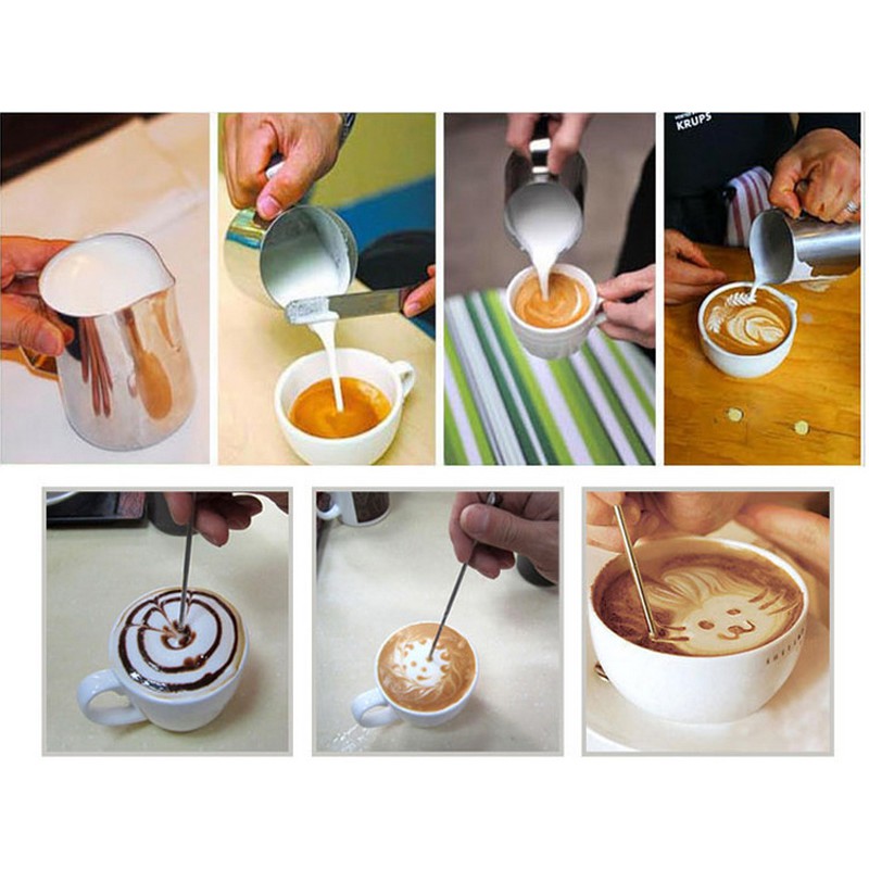 Ca inox đánh sữa Cappuccino, Latte, Macchiato đủ size