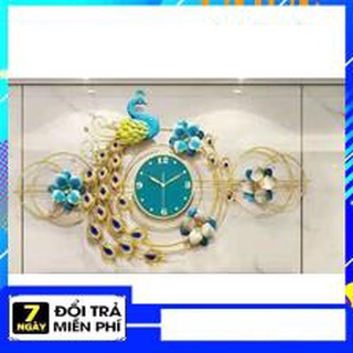 Đồng hồ treo tường, đồng hồ trang trí decor chim công mã s77 pt decor luxury pt decor luxury