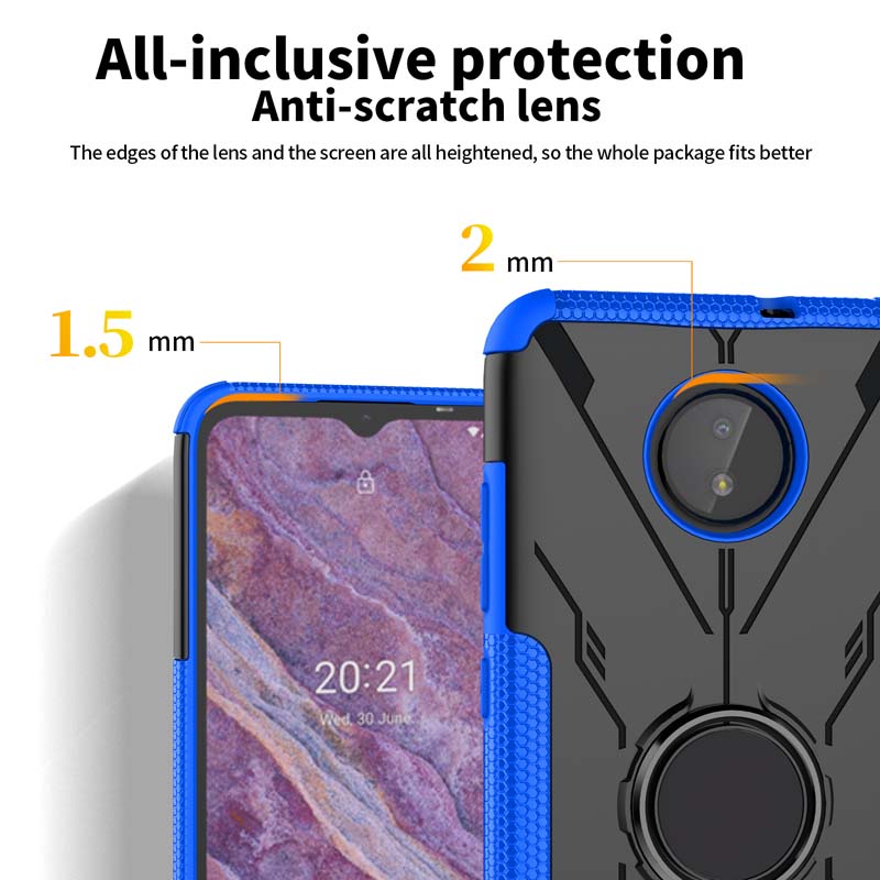 Ốp Điện Thoại PC + TPU Silicone Có Giá Đỡ Từ Tính Cho Nokia C10 C20 C30