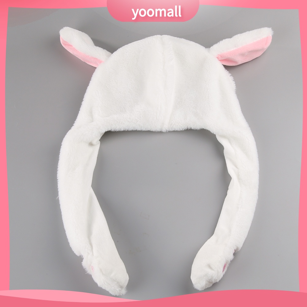 Mũ Trùm Đầu Nâng Cơ Tai Vải Nỉ Thiết Kế Tai Thỏ Dễ Thương Thời Trang Mùa Đông Cho Nữ