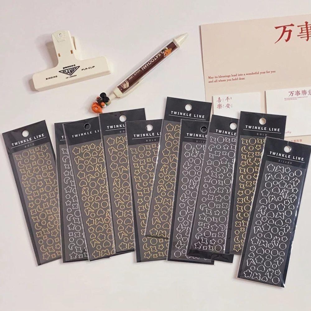 Miếng Dán Trang Trí Sổ Tay / Nhật Ký Bằng Pvc Màu Đồng Họa Tiết Đường Radium Dễ Thương