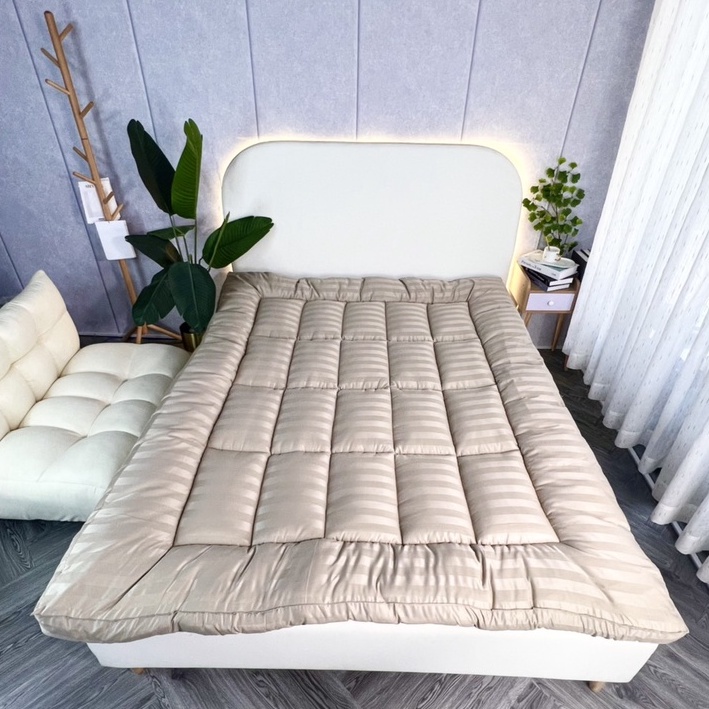 ✨ TOPPER KHÁCH SẠN ✨ Nệm Topper cao cấp dày 9cm siêu êm ái,thoáng mát, 100% gòn nguyên tấm microfiber Nemtot Bedding HCM