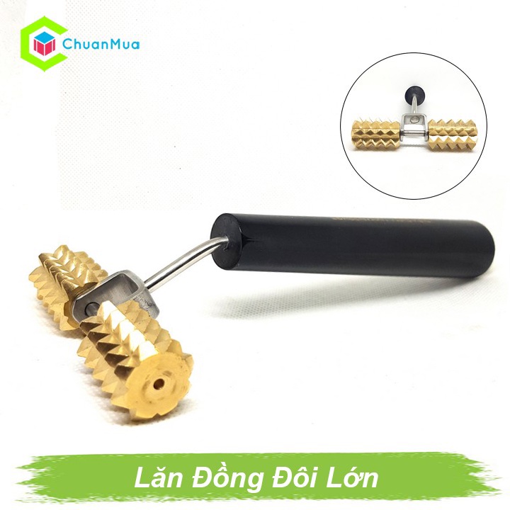 Lăn Đồng Gai Đôi (Size Lớn) - Dụng Cụ Diện Chẩn (Lăn Massage Bụng, Lưng, Đùi, Kích thích Cơ Bắp, Tan Mỡ, Máu Bầm)