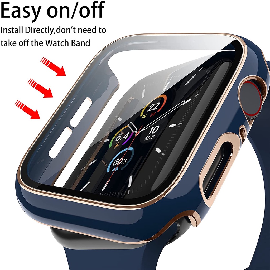 Ốp Bảo Vệ Màn Hình Đồng Hồ Thông Minh Apple Watch 45mm 41mm 44mm 40mm 42mm 38mm Series 8 / 7 / SE / 6 / 5 / 4 / 3 / 2 / 1