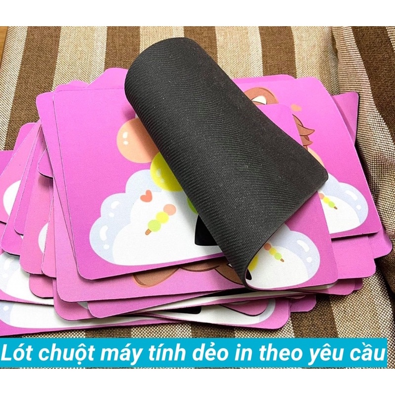 Lót chuột máy tính in hình theo yêu cầu/ bàn đi chuột in theo yêu cầu