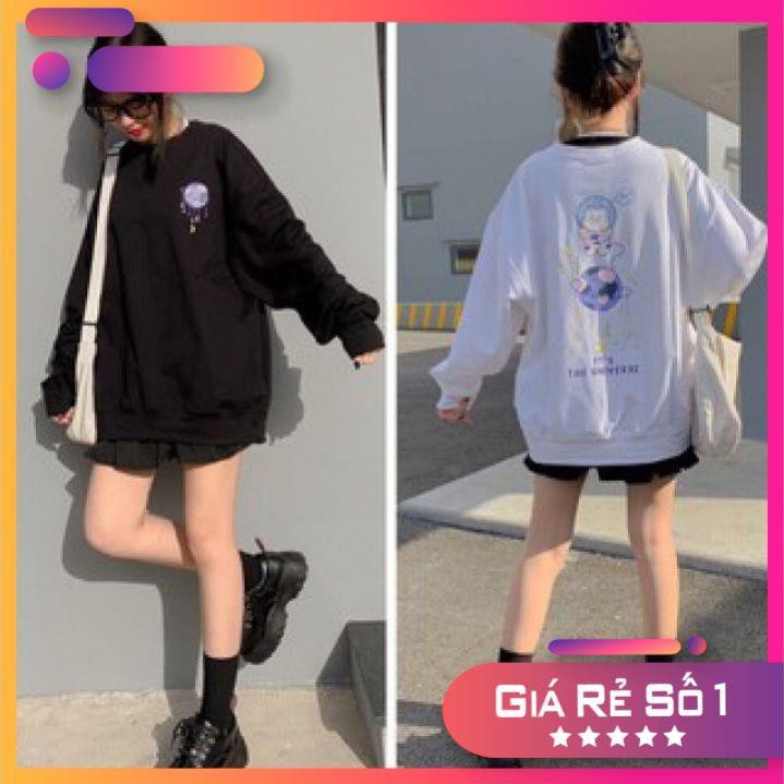 [Rẻ Vô Địch] Áo Thun Tay Dài Nữ Nỉ Form Rộng SWEATER UNI ulzzang (ẢNH THẬT)