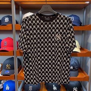 [Tặng Túi Giấy MLB]Áo Thun MLB Monogram Đen Full Tag Cool Ngầu