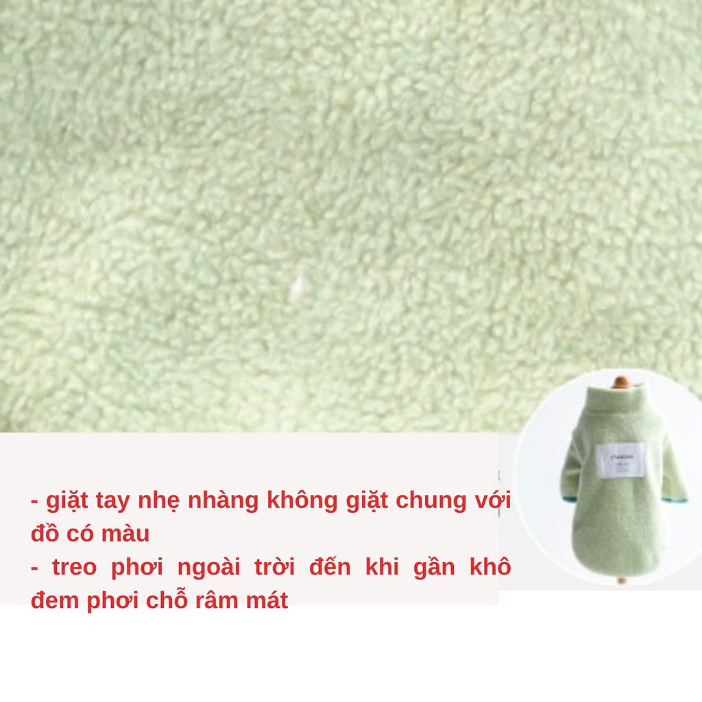 Cheepet Áo khoác nỉ bông  cao cổ cho chó/ cún/ thú cảnh