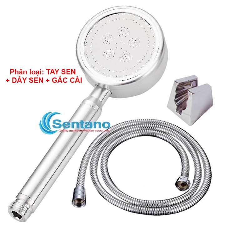 Bộ Củ Sen Tắm Nóng Lạnh SENTANO STN-213  Đồng Thau Mạ Crom sử dụng tay Sen Tăng Áp NHÔM nước phun mạnh