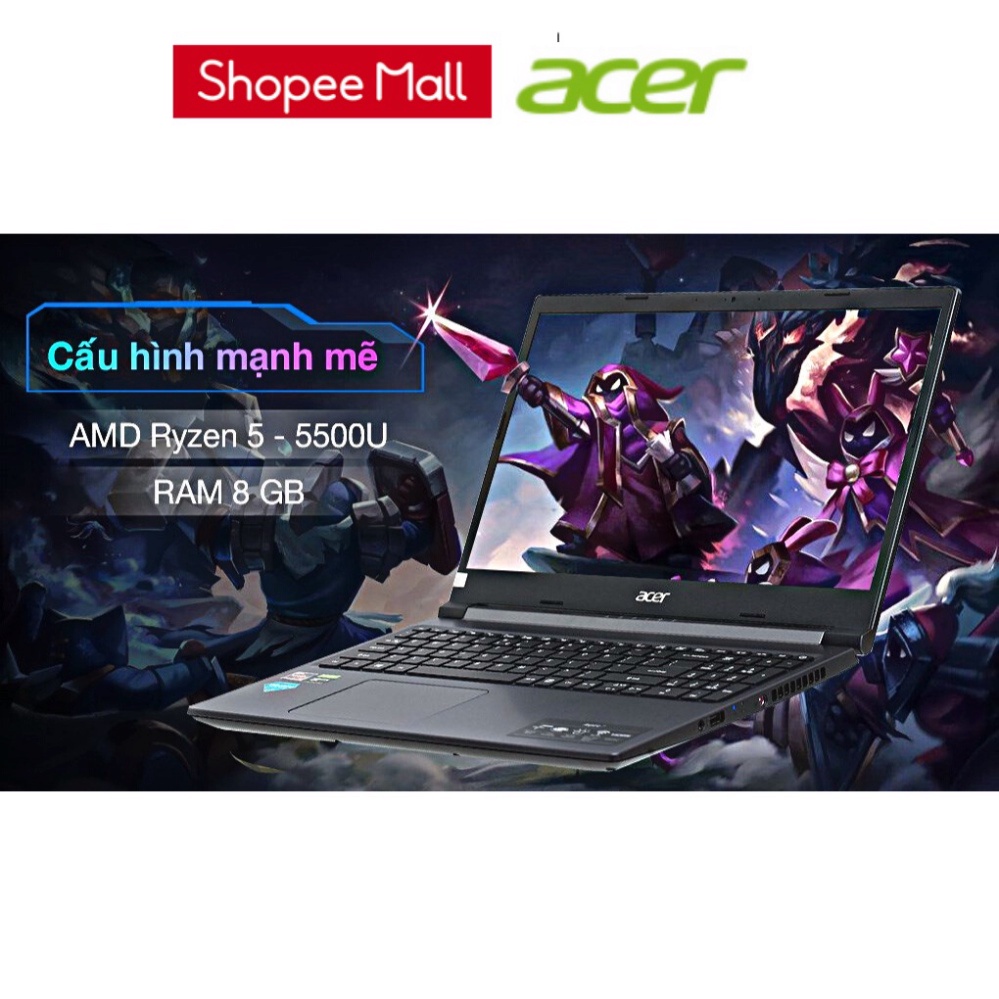 Acer Gaming Aspire 7 A715-42G-R4XX (Chip AMD Ryzen R5-5500U / GTX 1650 4GB)