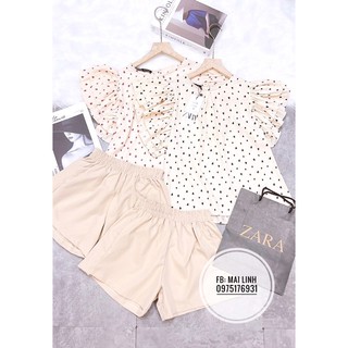⚡️BÁN SỈ⚡️Set đồ áo chấm bi phối quần short
