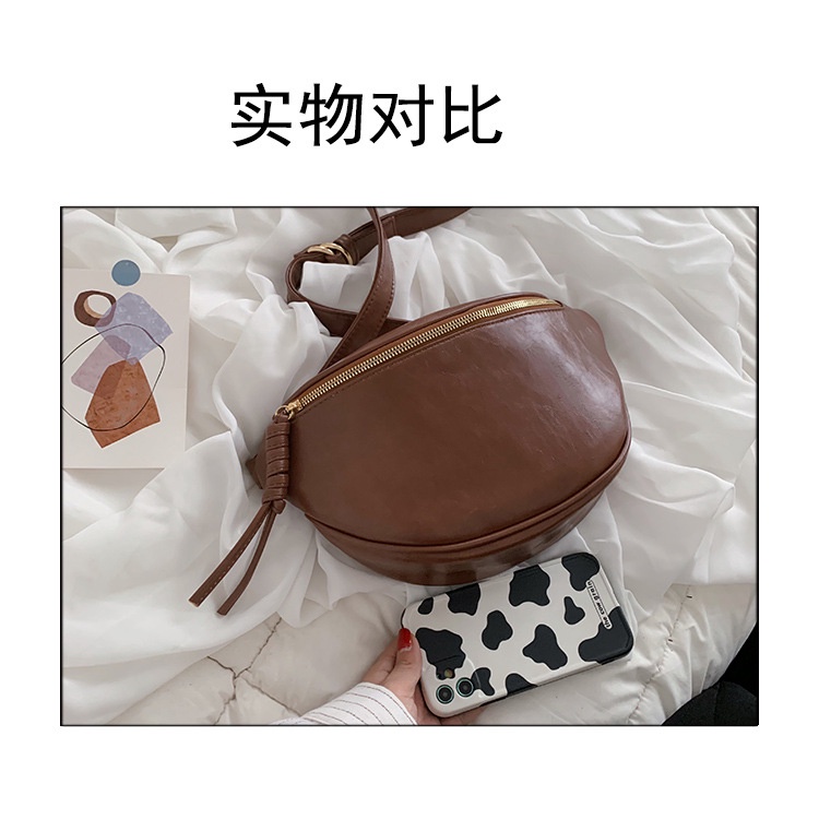 Túi đeo chéo JASMIN NOIR bằng da PU kiểu dáng nhỏ nhắn thời trang đơn giản cho nữ