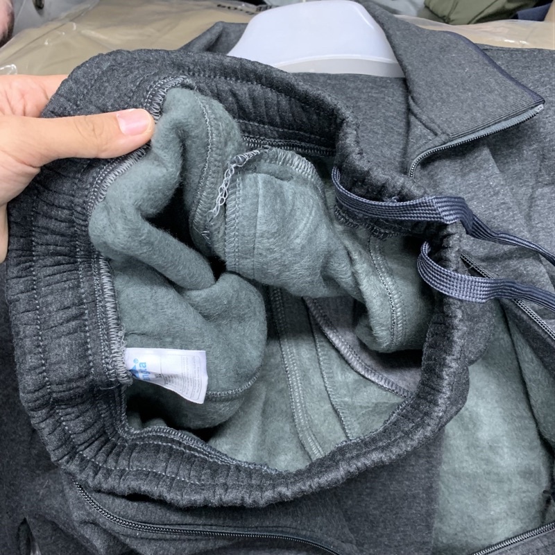 Quần nỉ nam trung niên lót lông ống xuông size to